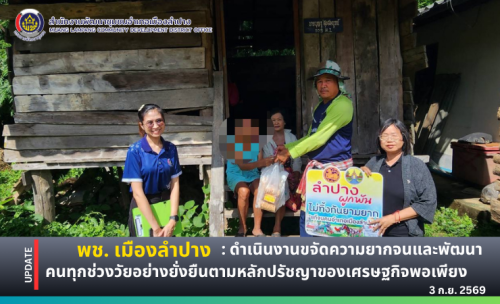 🔶️พช. เมืองลำปาง : ลงพื้นที่สำรวจข้อมูลและการให้ความช่วยเหลือครัวเรือนเป้าหมาย TPMAP 2569